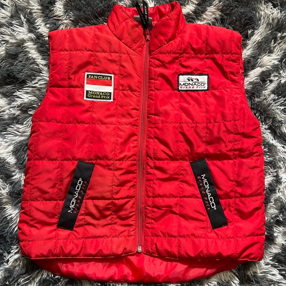 Monaco Grand Prix Racing Vest in Red - Driver - Kids size 7/8 EUC